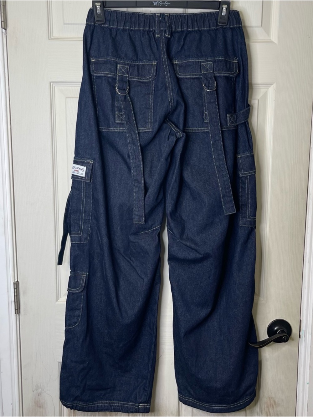 BDG Denim Strappy Baggy Cargo Pants Sz 27w - Picture 8 of 11